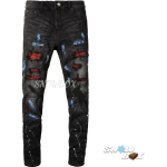 Amiri Paint Diamonds Black Jeans