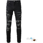 Amiri Zebra Bandana Black Jeans