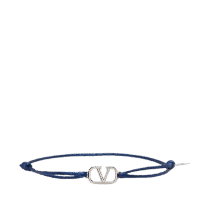 Valentino Garavani V Logo Drawstring Bracelet