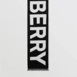 Burberry Logo Knit Wool Scarf - Image 5