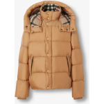 Burberry Detachable Sleeve Check Hooded Puffer Jacket