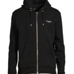 Balmain Hoodie Zip Small Flock Svart