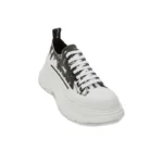 Alexander McQueen Tread Slick Low Lace Up White Black - Image 4