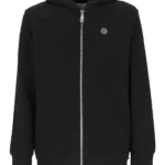 Philipp Plein Logo Plaque Zipped Hoodie