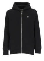 Philipp Plein Logo Plaque Zipped Hoodie