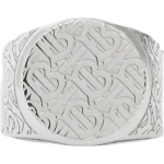 Burberry Monogram Motif Palladium-Plated Signet Ring