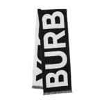 Burberry Logo Knit Wool Scarf