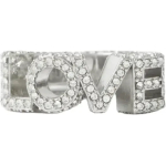 Burberry Crystal And Palladium-plated Love Ring
