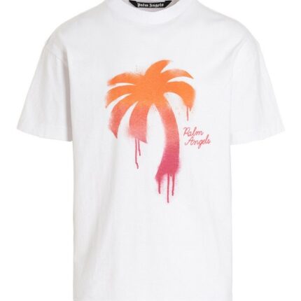 Palm Angels Graffiti Palm Tree T-Shirt