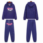 Sp5der Atlanta Tracksuit - Navy Blue Pink