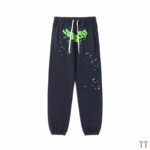 Sp5der Tracksuit - Navy Blue Lime Green - Image 5