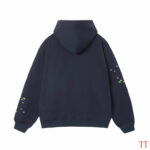 Sp5der Tracksuit - Navy Blue Lime Green - Image 2