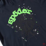 Sp5der Tracksuit - Navy Blue Lime Green - Image 3