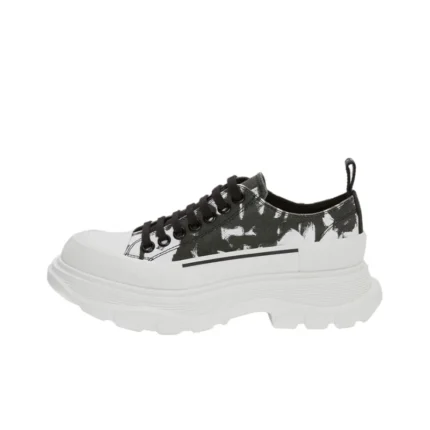 Alexander McQueen Tread Slick Low Lace Up White Black