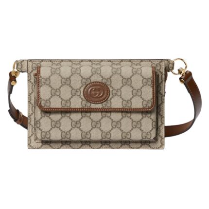 Gucci GG Supreme Canvas Belt Bag - Beige Brown