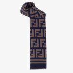 Fendi FF Wool & Silk Motif Scarf - Image 2