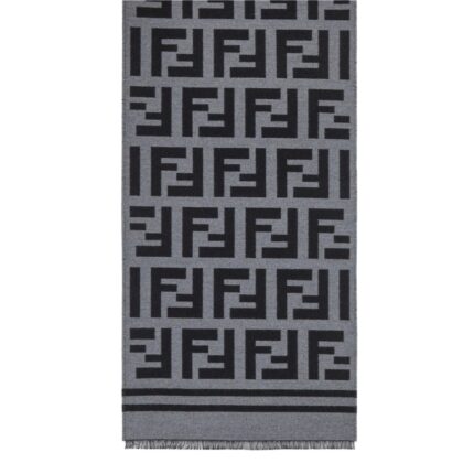 Fendi FF Motif Monogram Wool Scarf