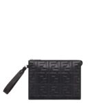 Fendi FF Motif Quilted Clutch Bag