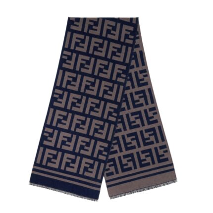 Fendi FF Wool & Silk Motif Scarf
