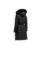 Moncler Khloe Long Down Jacket Black Fur - Image 2