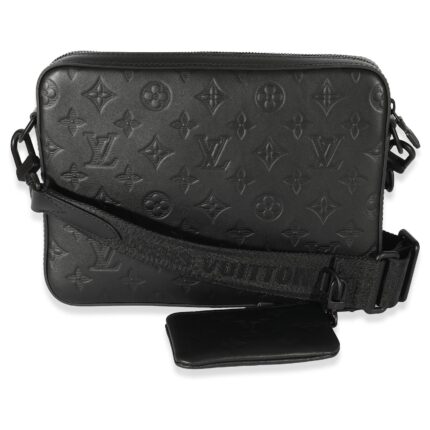 Louis Vuitton Shadow Monogram Messenger Bag - Black