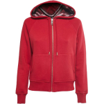 Burberry Red Cotton Zip Front Hoodie