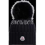 Moncler Black Wool Pom Pom