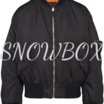 Prada logo plaque bomber jacket