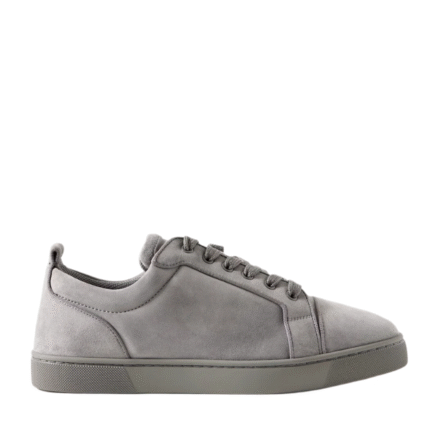 Christian Louboutin Louis Junior Grosgrain-Trimmed Suede Sneakers