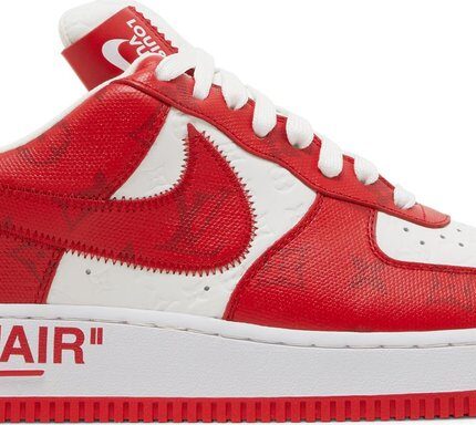 Louis Vuitton Nike Air Force 1 Low By Virgil Abloh White Red