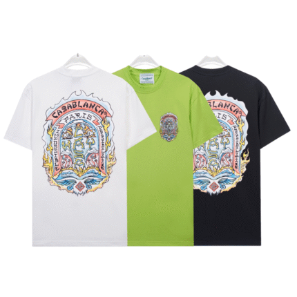 Casablanca t-shirt black and white and green