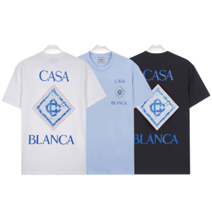 Casablanca t-shirt black and white and blue