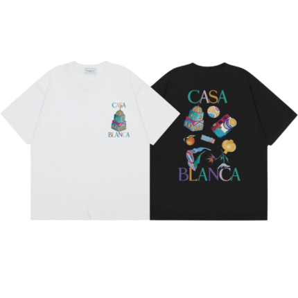 Casablanca t-shirt black and white