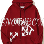 Off white hoodie Red