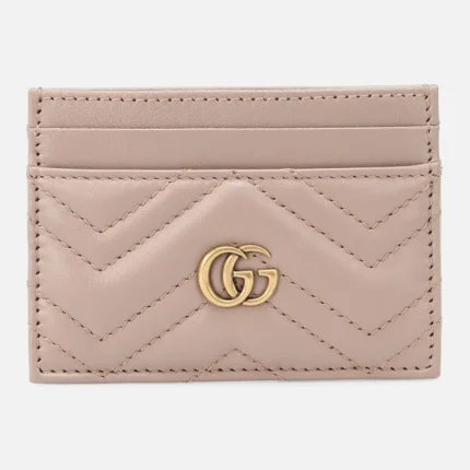 GG Marmont leather card holder Pink