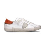 Sneakers Paris Tennis Men, White Orange