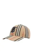 Monogram Motif Icon Stripe Cotton Baseball Cap