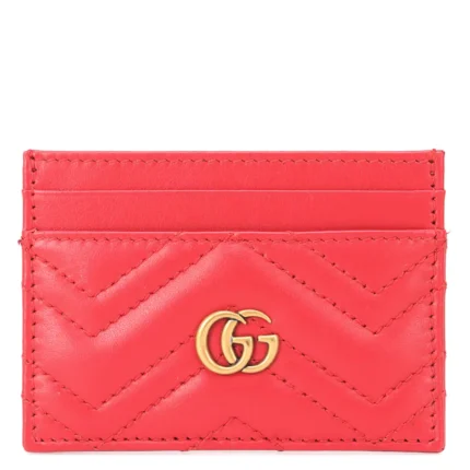 GG Marmont leather card holder Red