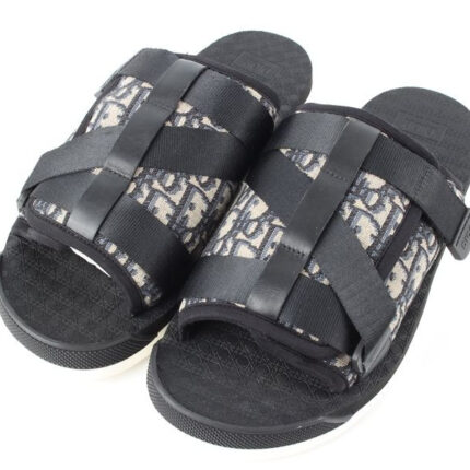 Dior Alpha Sandal Beige and Black Dior Oblique Jacquard
