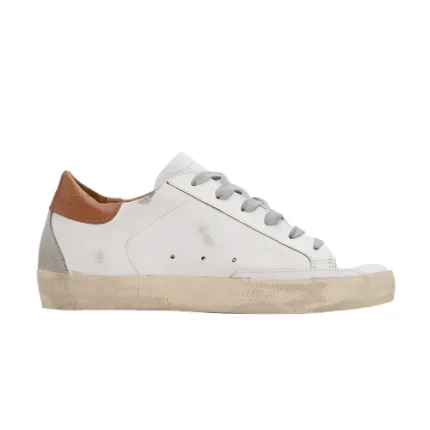 Golden Goose Super-Star White Vacchetta Tan Grey Suede Patch