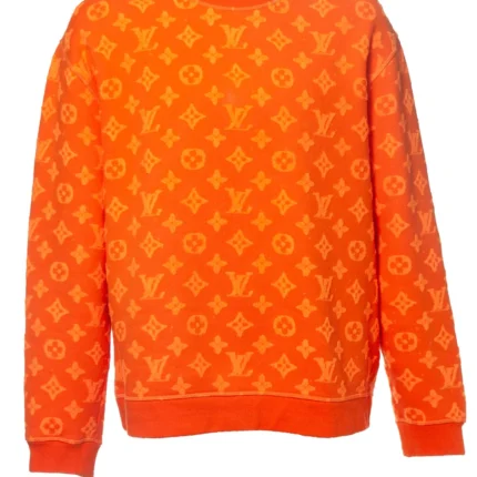 Louis Vuitton Orange Monogram Crewneck Sweatshirt