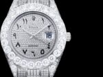 Iced Out Date Just Rolex 42mm White Dial - Image 5