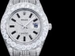 Iced Out Date Just Rolex 42mm White Dial - Image 3