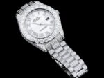 Iced Out Date Just Rolex 42mm White Dial - Image 4