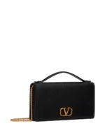 Valentino Garavani VLogo Signature grainy calfskin wallet with chain - Image 3