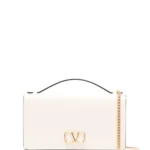 Valentino Garavani VLogo Signature grainy calfskin wallet with chain