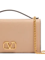 Valentino Garavani VLogo Signature grainy calfskin wallet with chain - Image 3