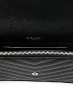 Saint Laurent chevron chain clutch bag - Image 3