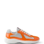 Prada patent leather and technical fabric America's Cup sneakers