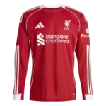 Adidas Liverpool 25/26 Long Sleeve Home Jersey Customizable